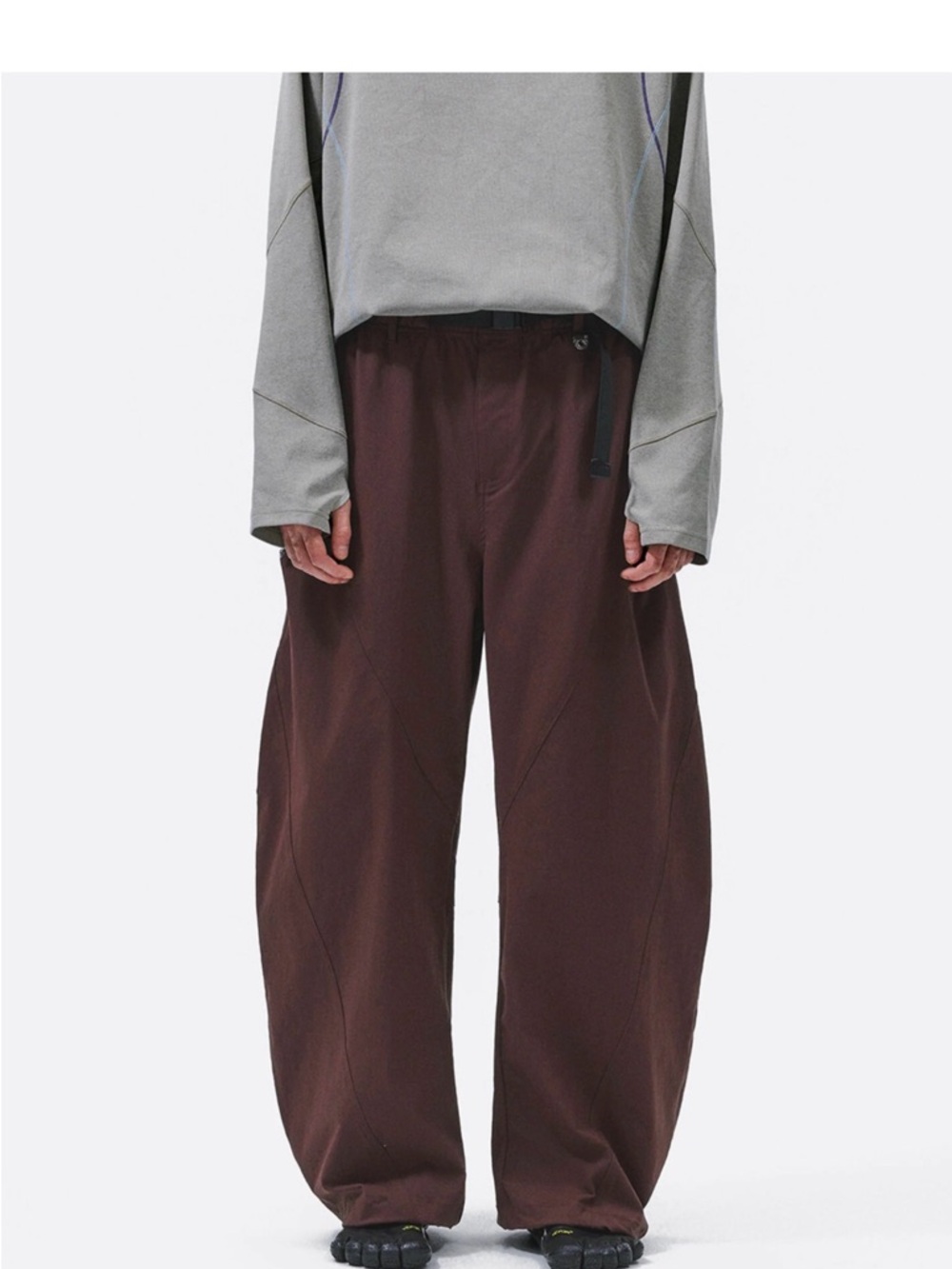 NWT Gonggar barrel leg utility pants - purple - unisex - 34” adjustable waist